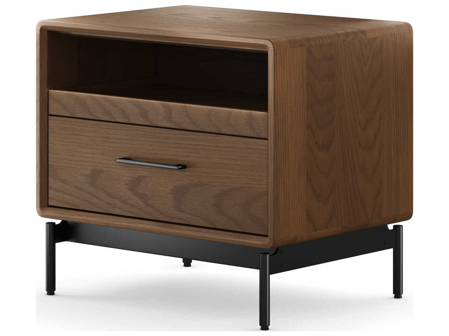 BDI Linq 1-Drawer Brown Hardwood Nightstand