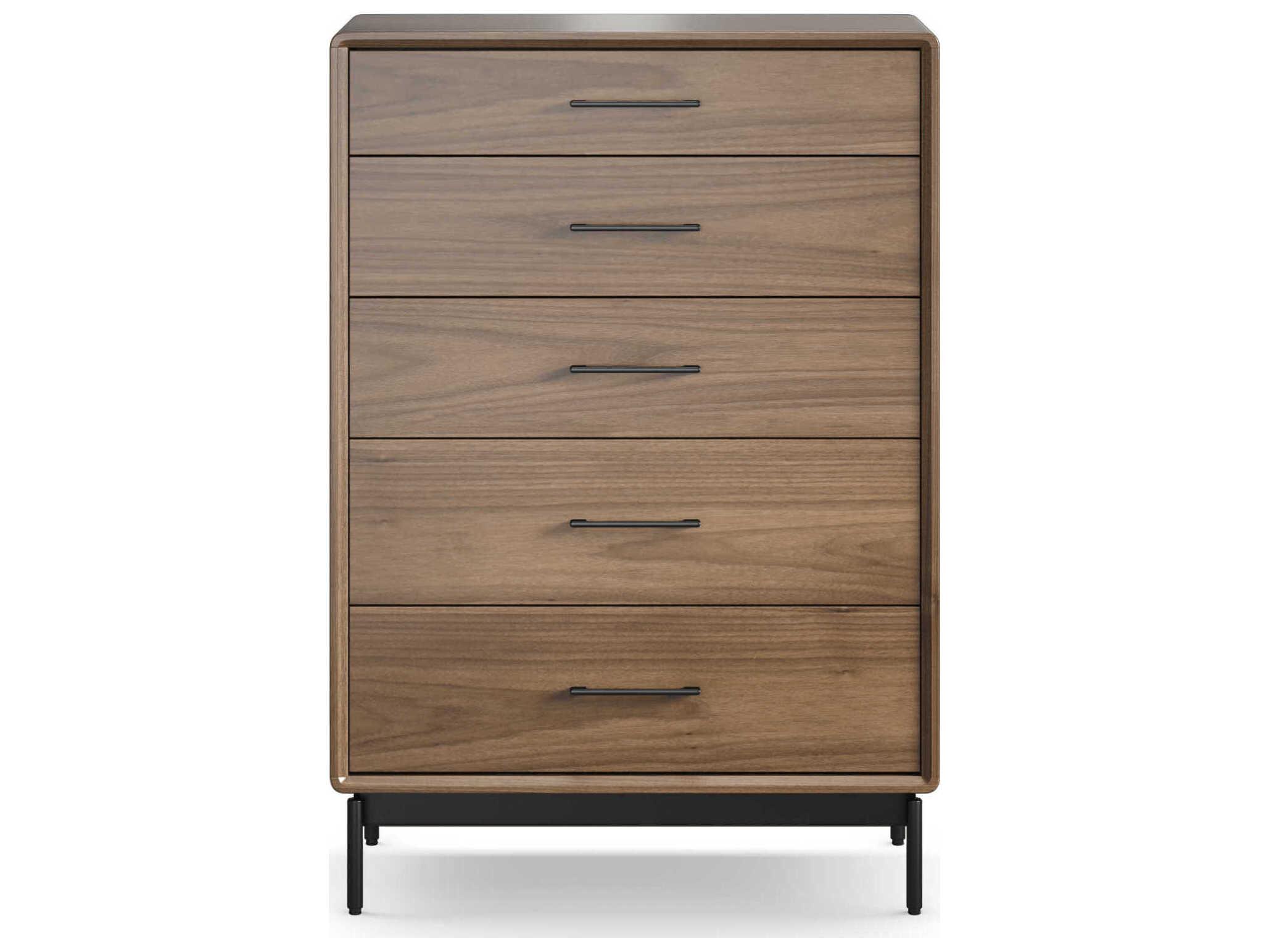 BDI Linq 5-Drawers Natural Walnut Brown Wood Accent Chest