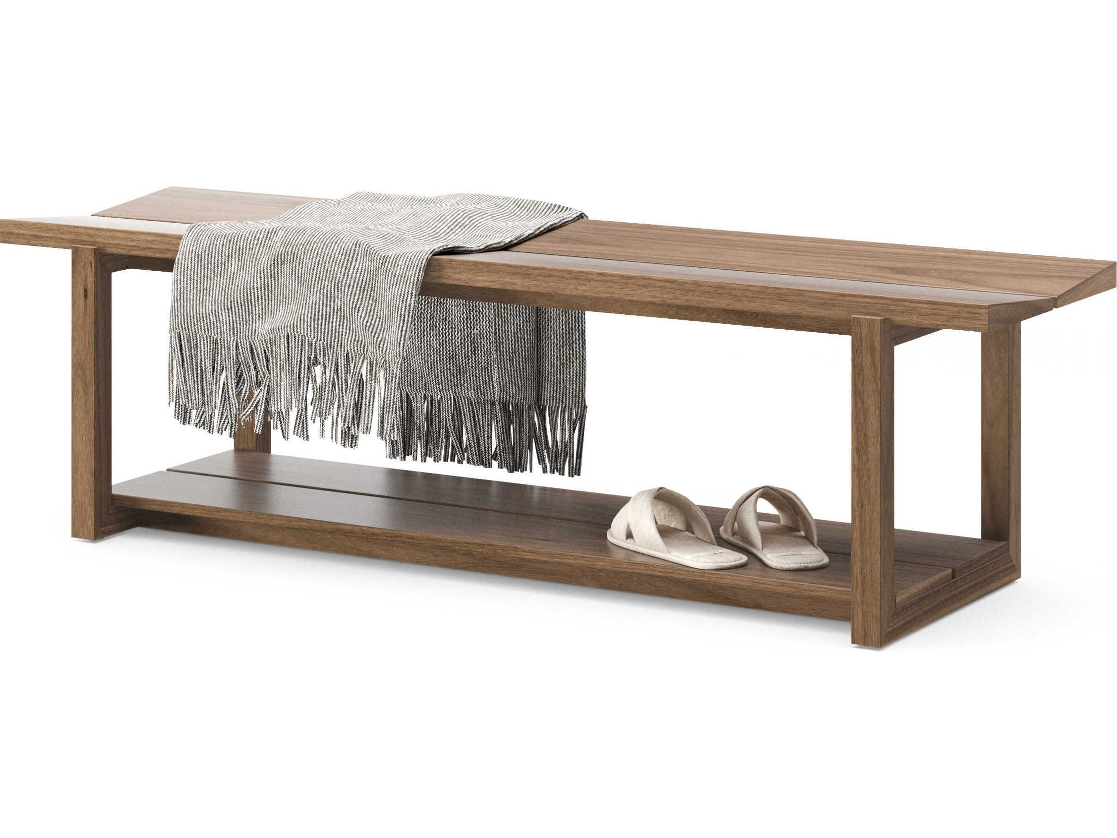 BDI Kava Natural Walnut Brown Accent Bench