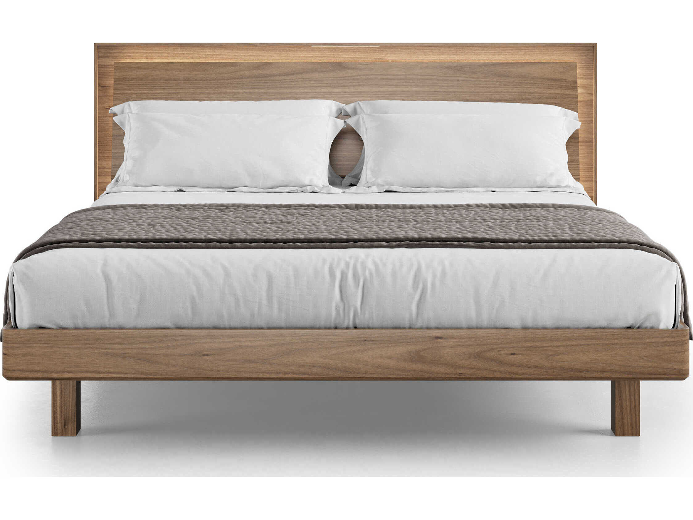 BDI Kava Brown Hardwood Wood King Platform Bed