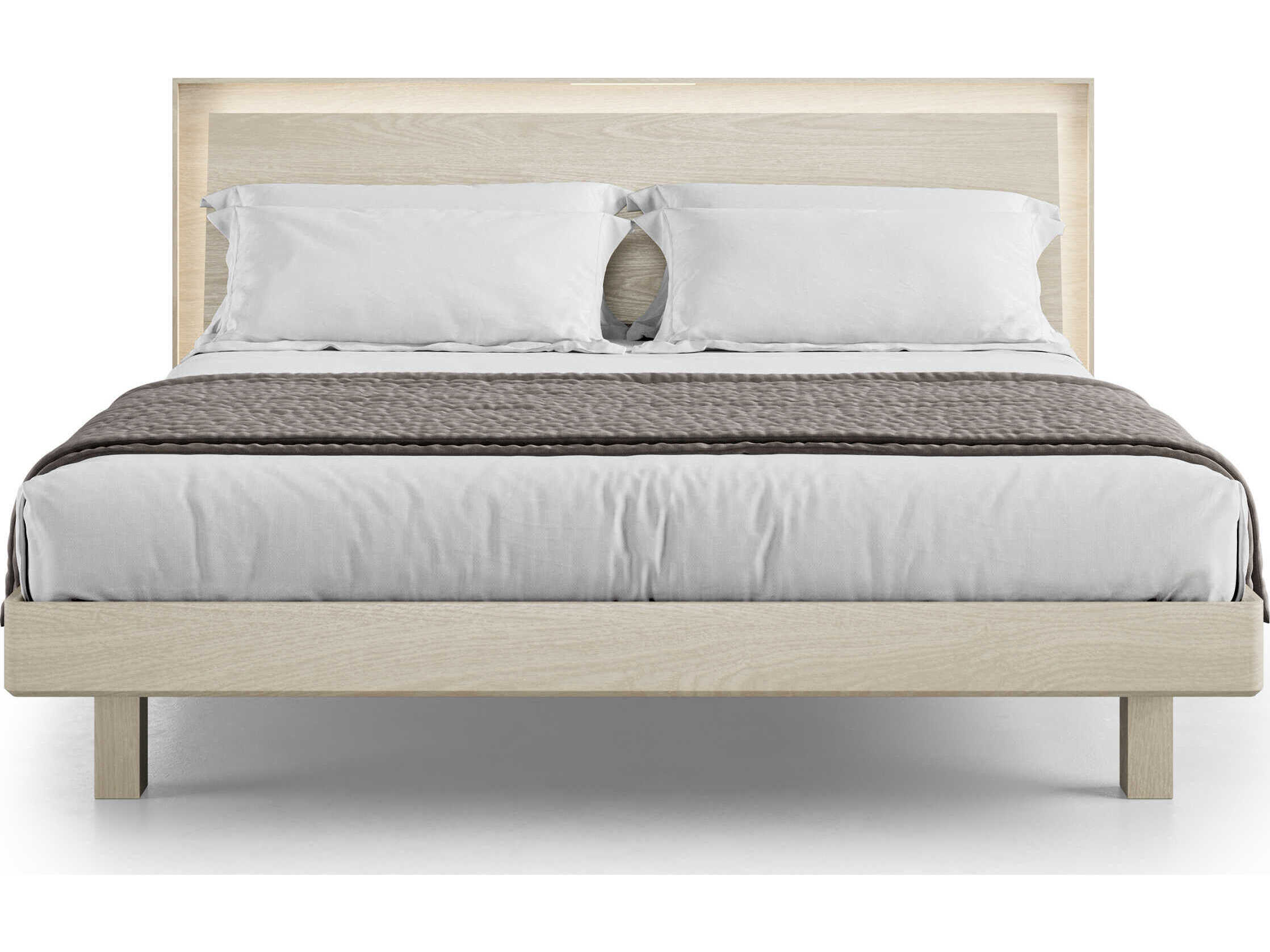 BDI Kava White Hardwood Wood King Platform Bed