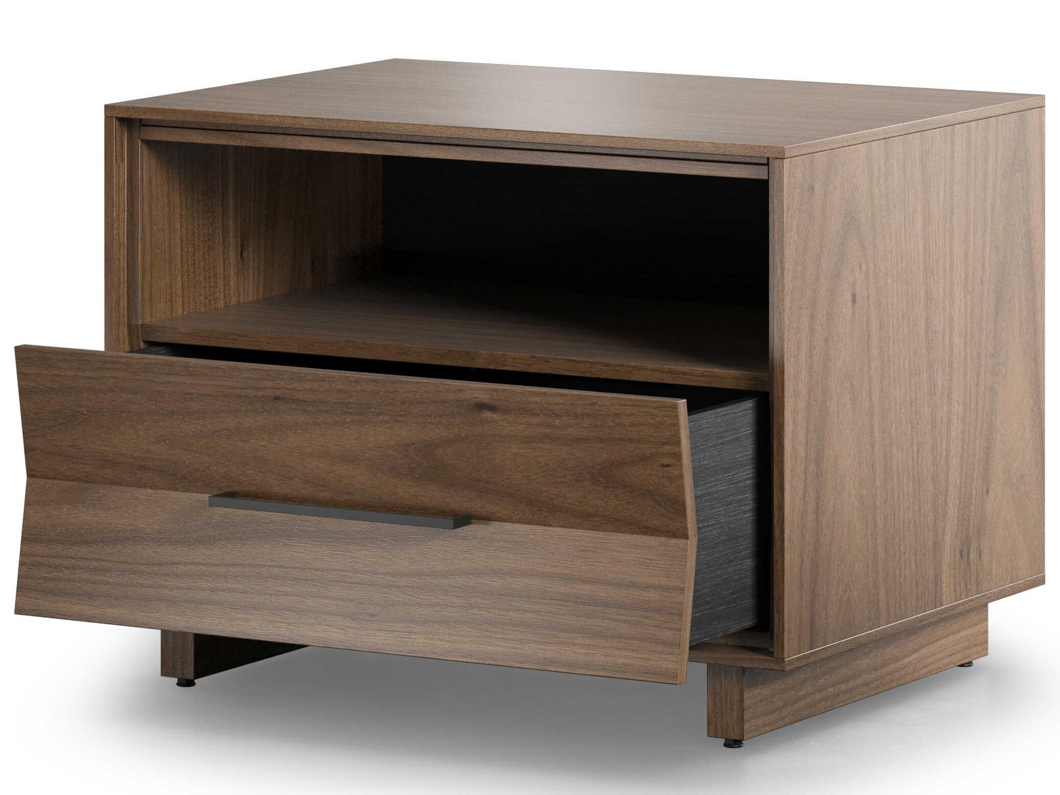 BDI Kava 1-Drawer Brown Hardwood Nightstand