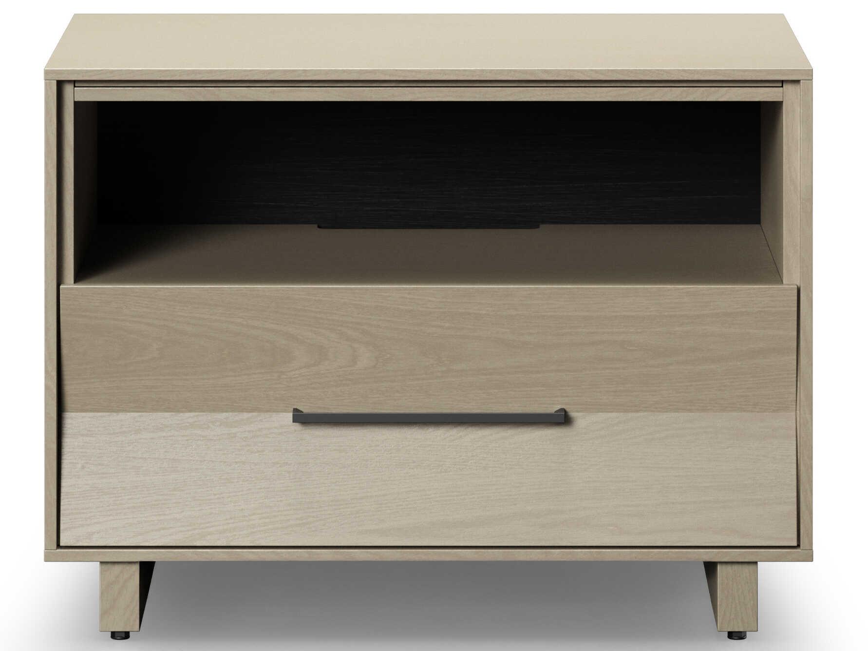 BDI Kava 1-Drawer Beige Hardwood Nightstand