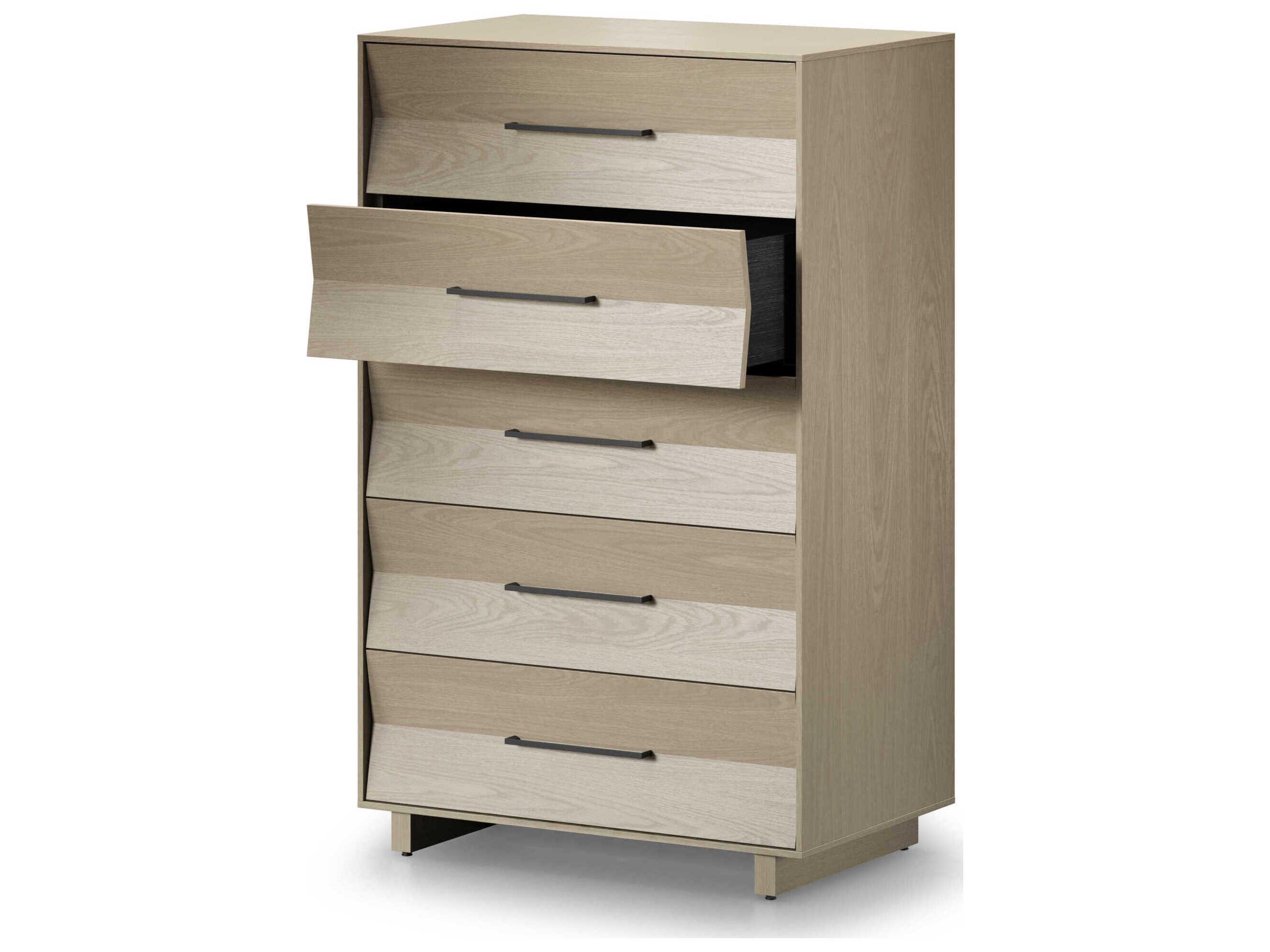 BDI Kava Washed Oak White Hardwood Accent Chest
