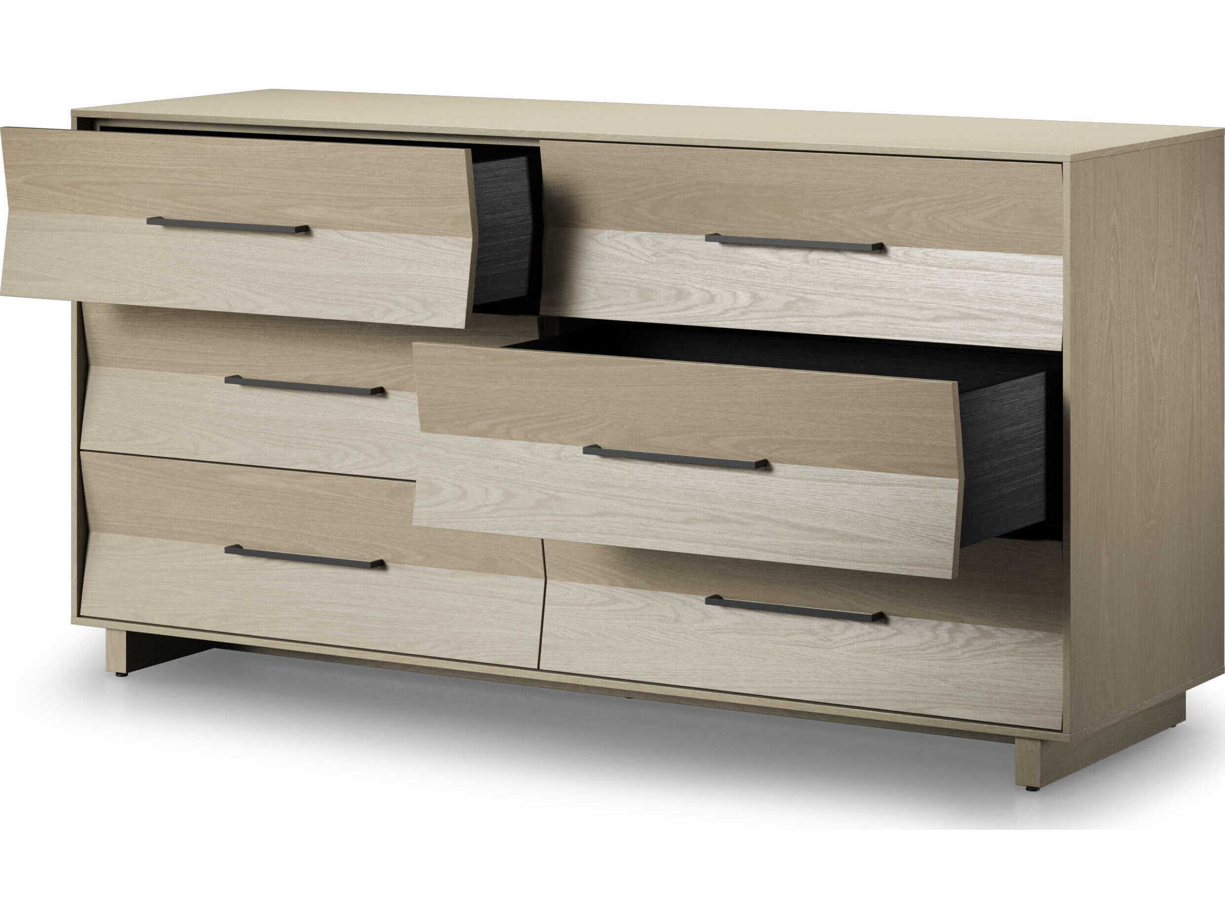 BDI Kava 6-Drawers White Hardwood Double Dresser