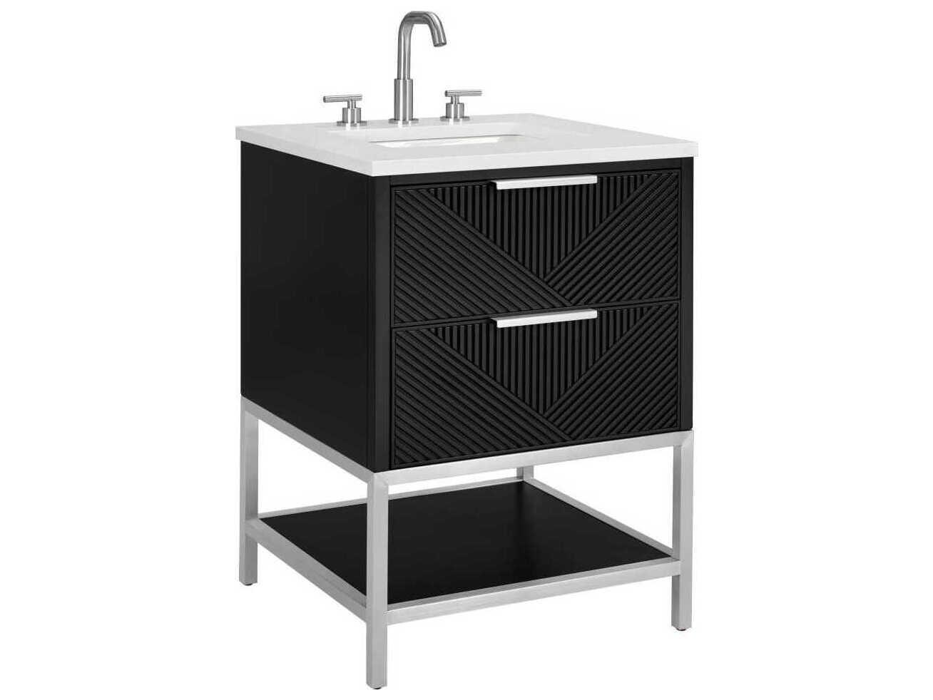 BEMMA Diamond 24" Charcoal Black Brushed Nickel Vanity