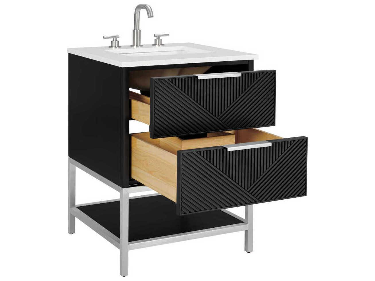 BEMMA Diamond 24" Charcoal Black Brushed Nickel Vanity