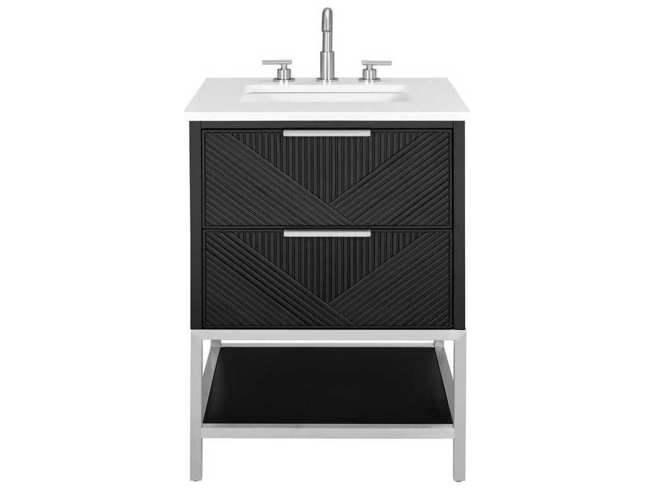 BEMMA Diamond 24" Charcoal Black Brushed Nickel Vanity