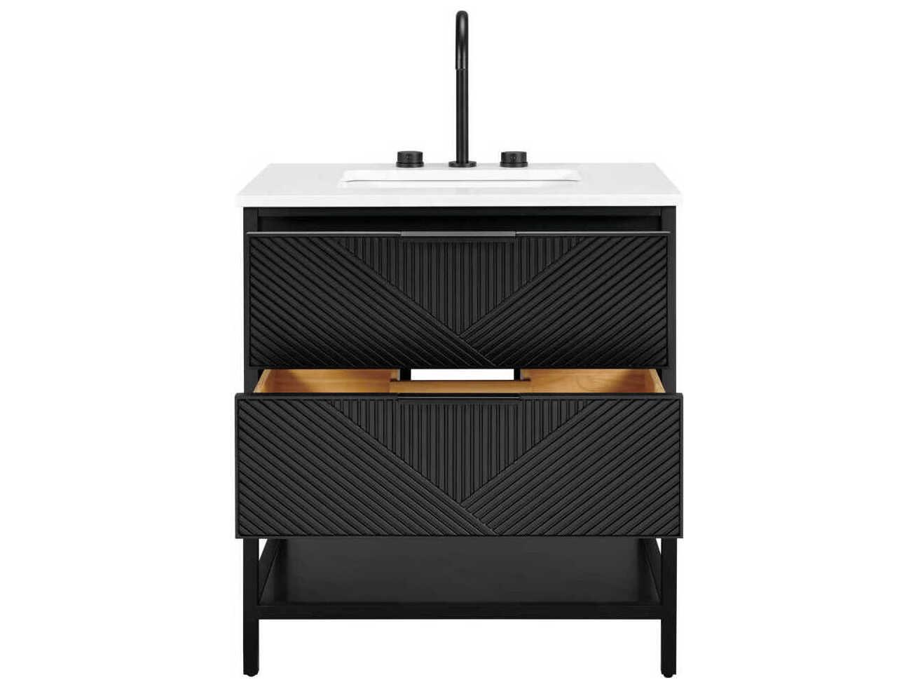 BEMMA Diamond 30" Charcoal Black Matte Vanity