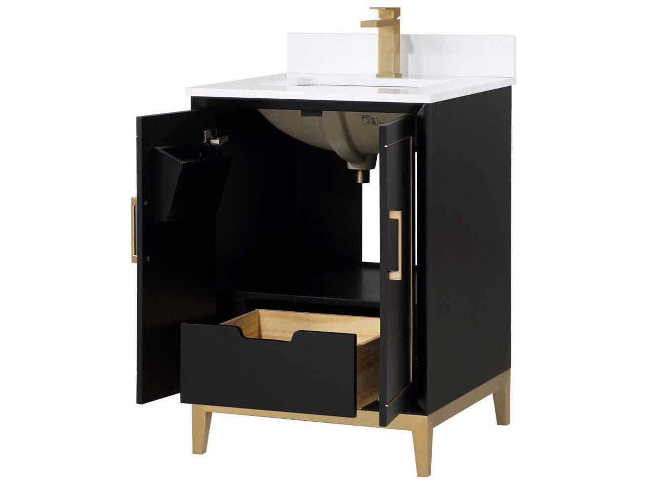 BEMMA Gracie 24" Midnight Black Bathroom Vanity