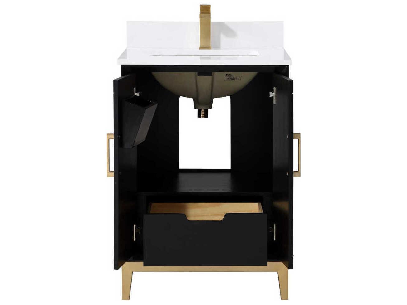 BEMMA Gracie 24" Midnight Black Bathroom Vanity