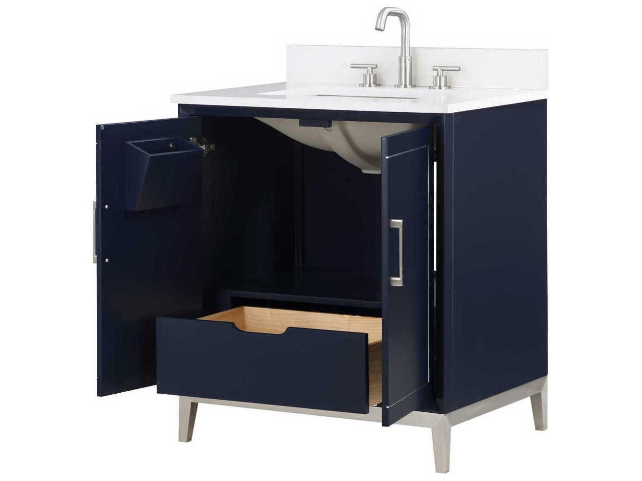 BEMMA Gracie 30" Pacific Blue Brushed Nickel Vanity