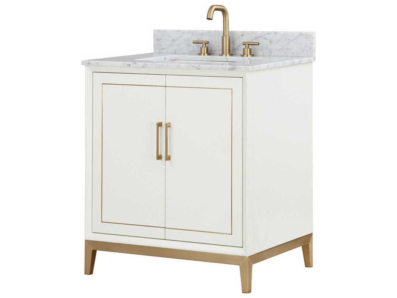 BEMMA Gracie 30" Satin White Brass Vanity
