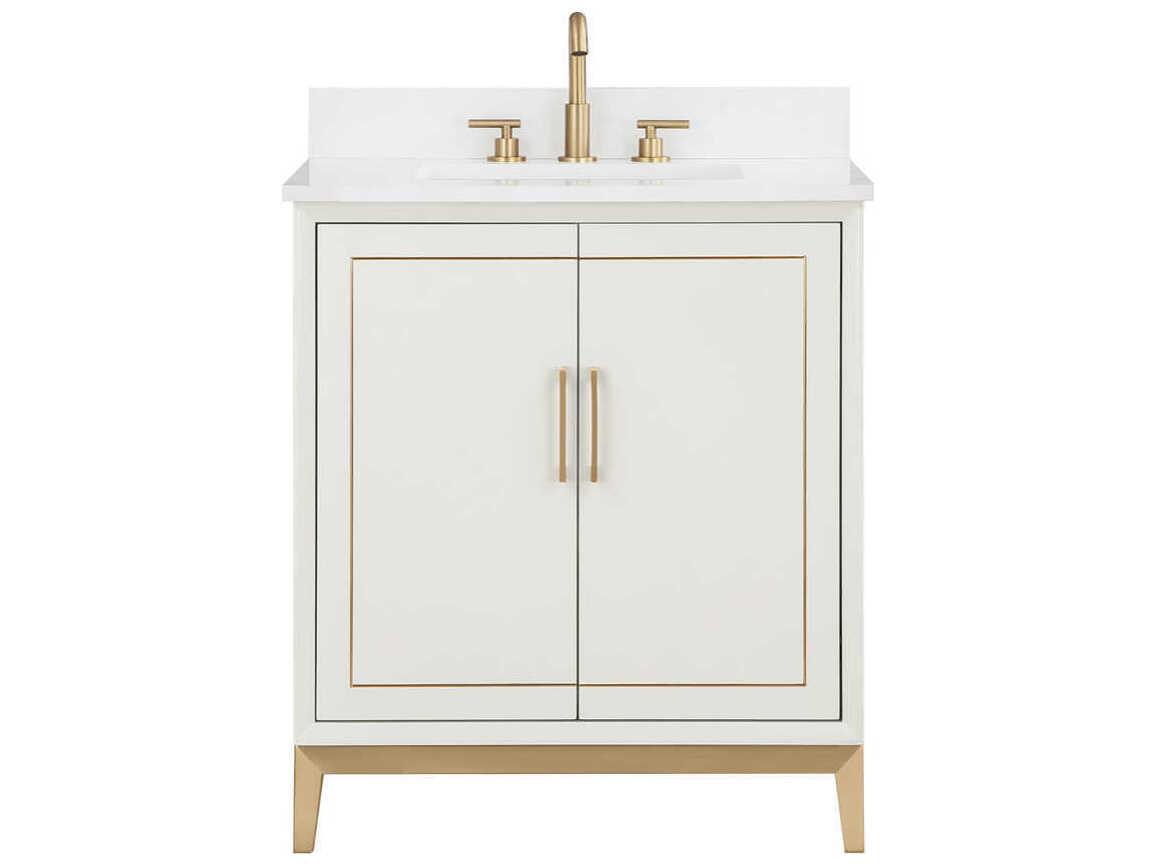 BEMMA Gracie 30" Satin White Brass Vanity