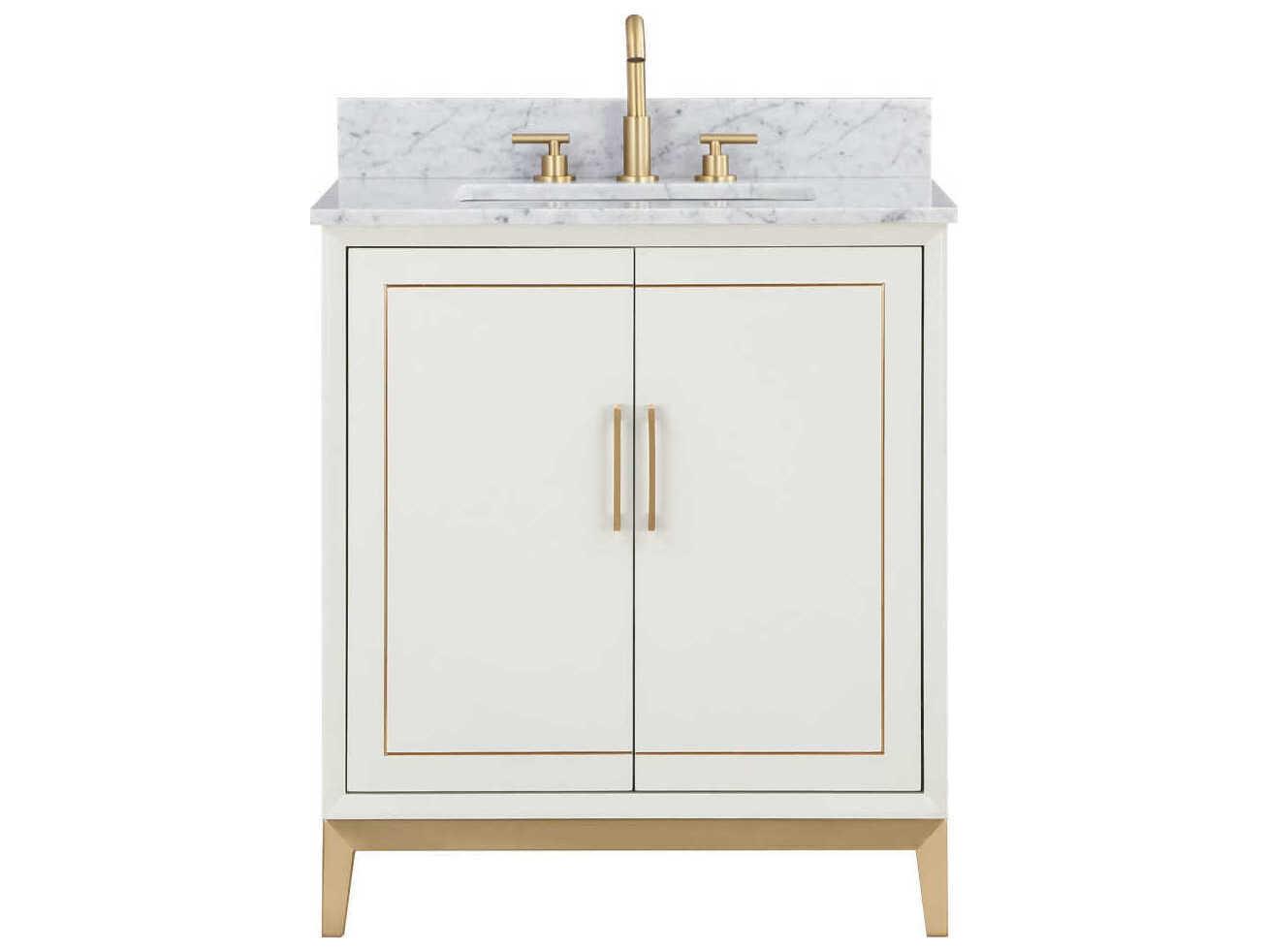 BEMMA Gracie 30" Satin White Brass Vanity