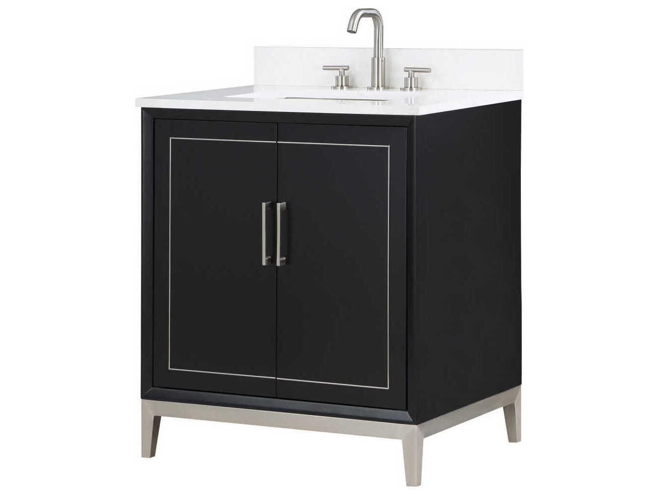 BEMMA Gracie 30" Midnight Black Brushed Nickel Vanity