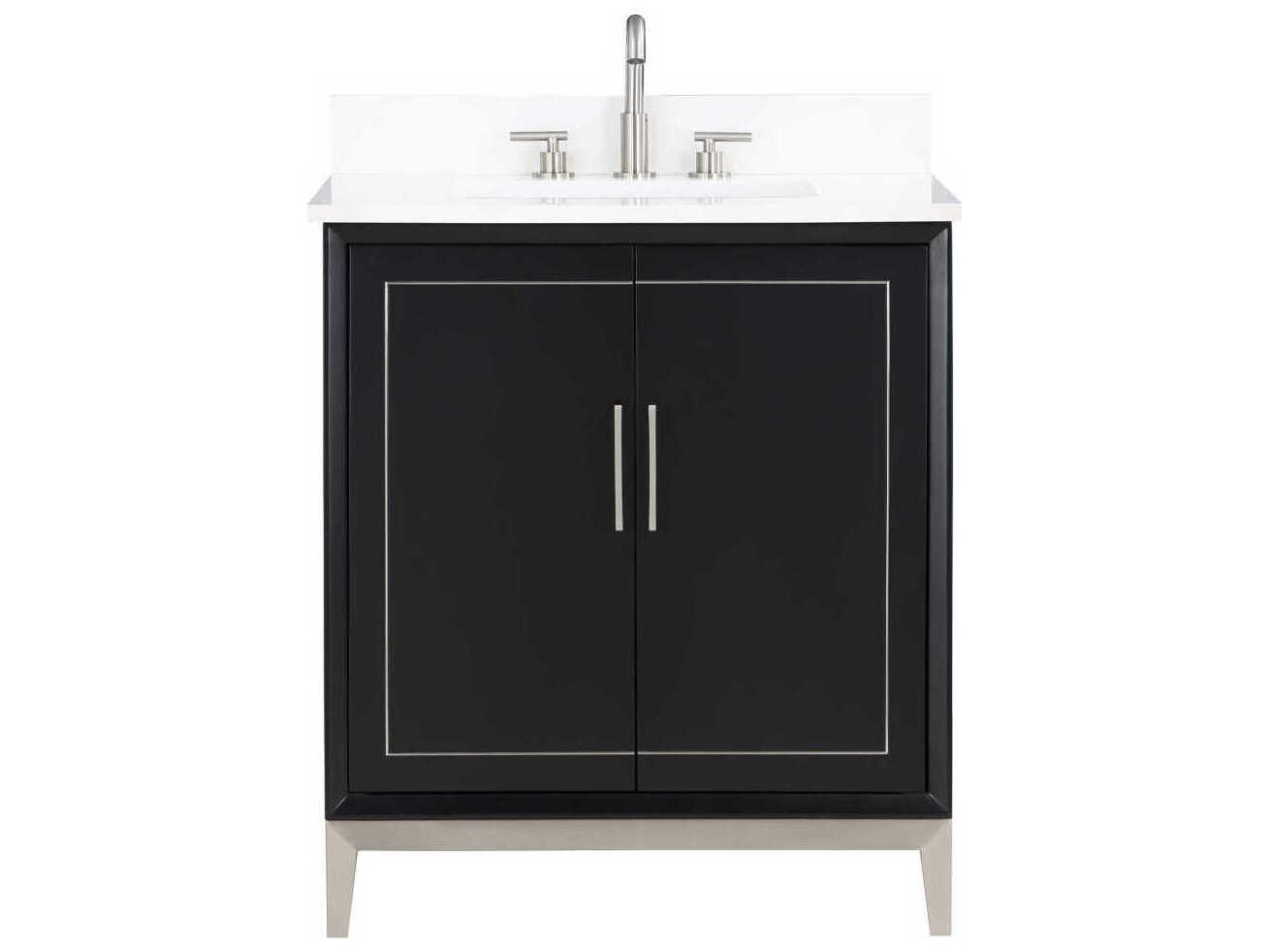 BEMMA Gracie 30" Midnight Black Brushed Nickel Vanity
