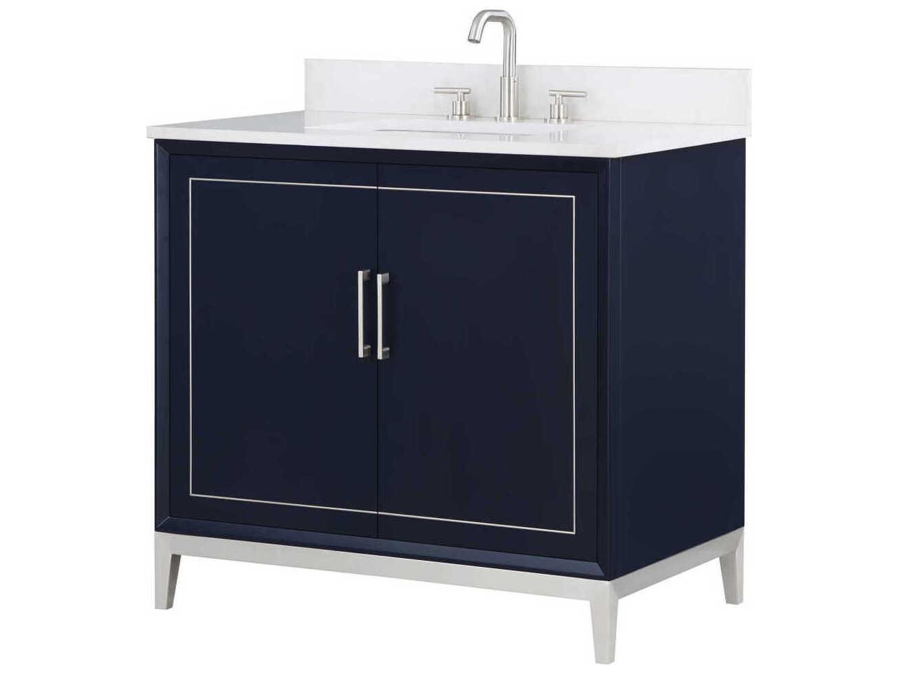 BEMMA Gracie 36" Pacific Blue Brushed Nickel Vanity