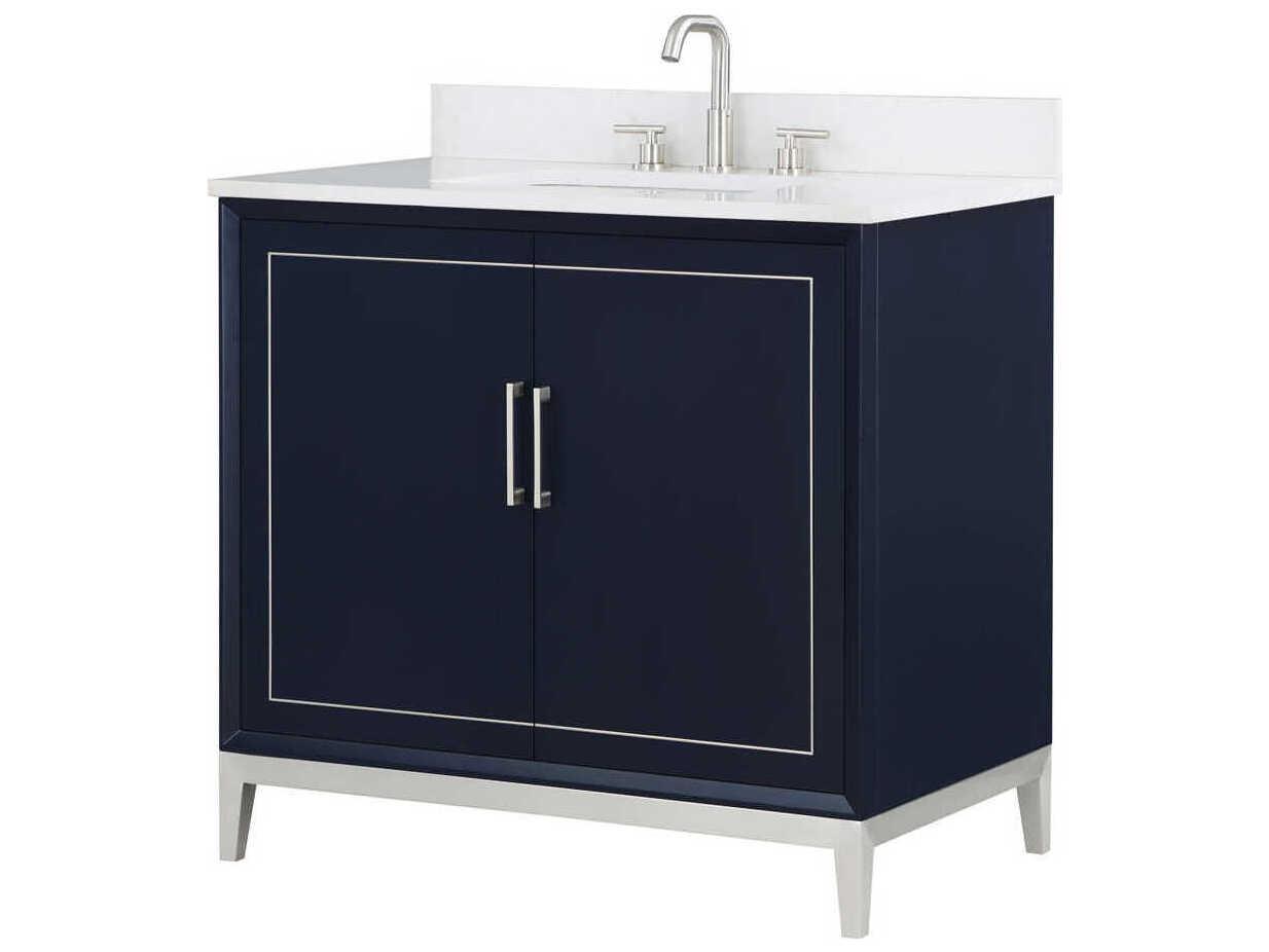 BEMMA Gracie 36" Pacific Blue Brushed Nickel Vanity