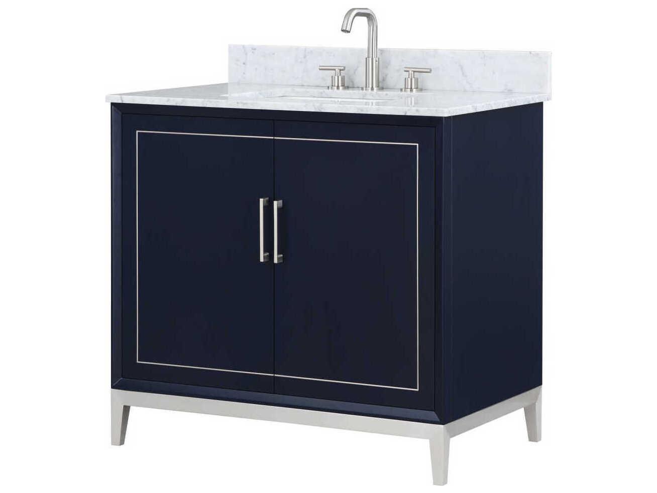 BEMMA Gracie 36" Pacific Blue Brushed Nickel Vanity