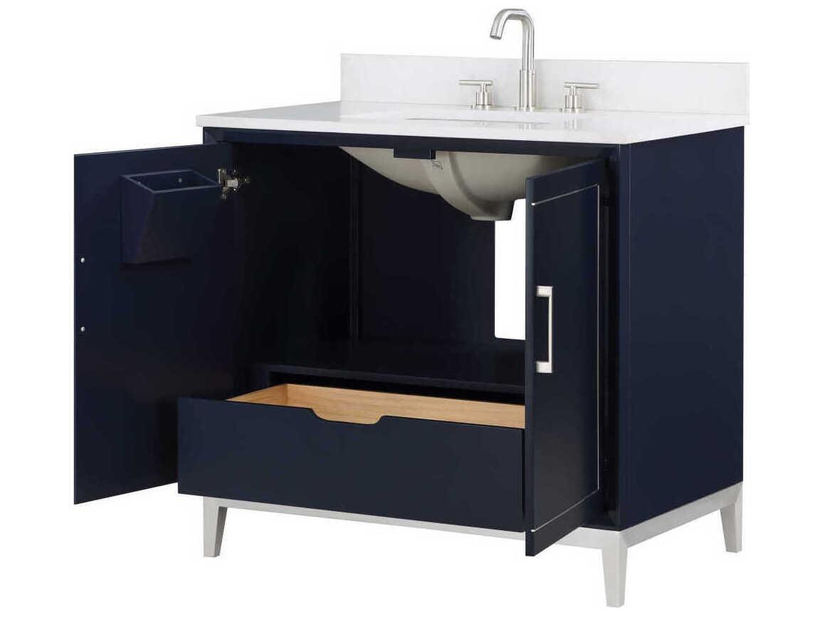 BEMMA Gracie 36" Pacific Blue Brushed Nickel Vanity