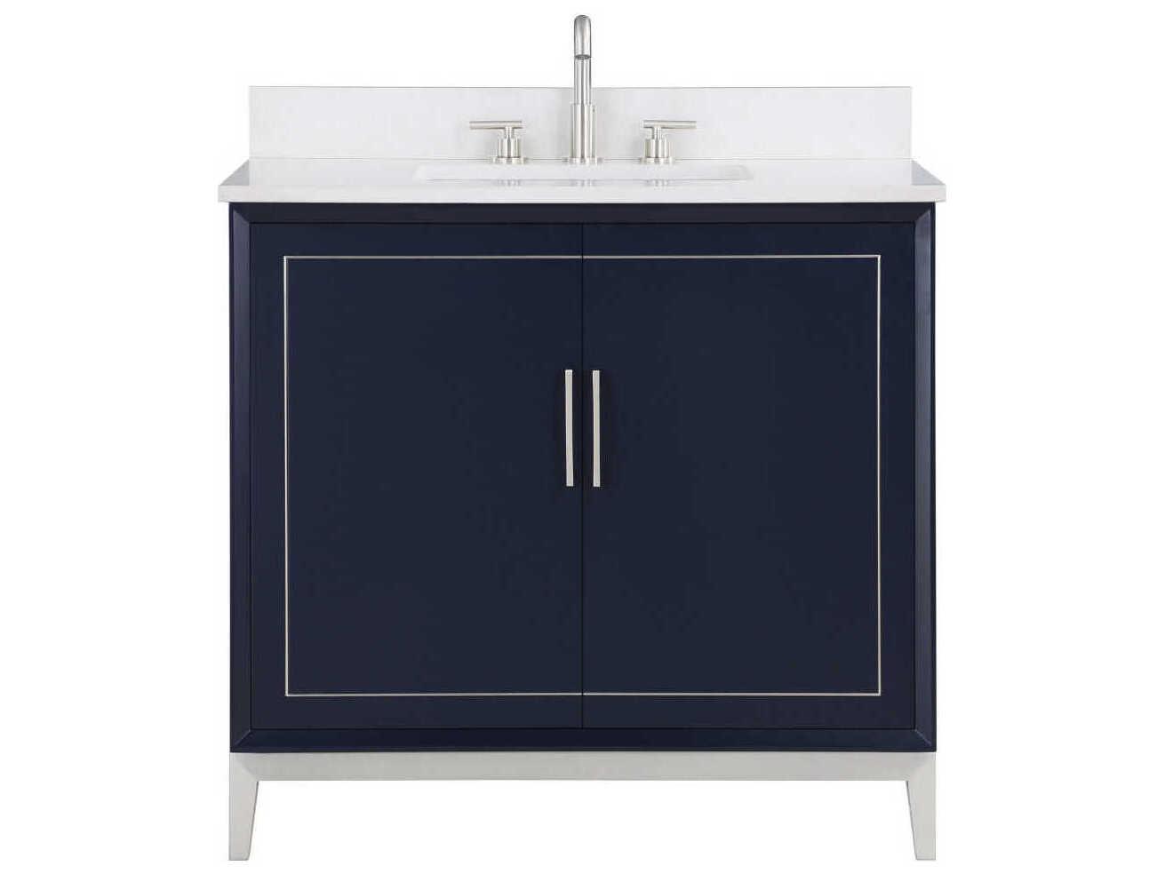 BEMMA Gracie 36" Pacific Blue Brushed Nickel Vanity