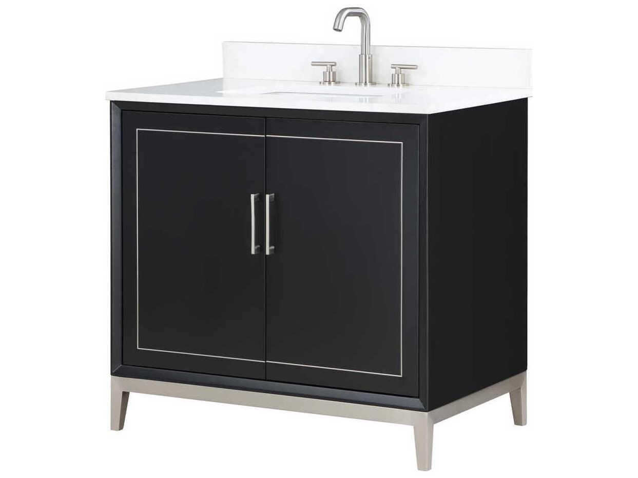 BEMMA Gracie 36" Midnight Black Brushed Nickel Vanity