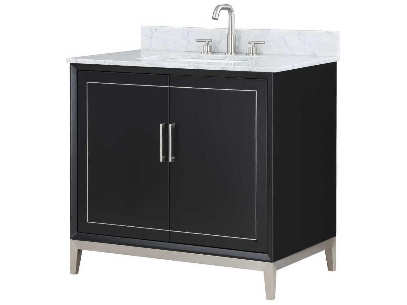 BEMMA Gracie 36" Midnight Black Brushed Nickel Vanity