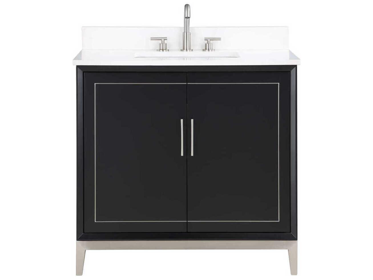 BEMMA Gracie 36" Midnight Black Brushed Nickel Vanity