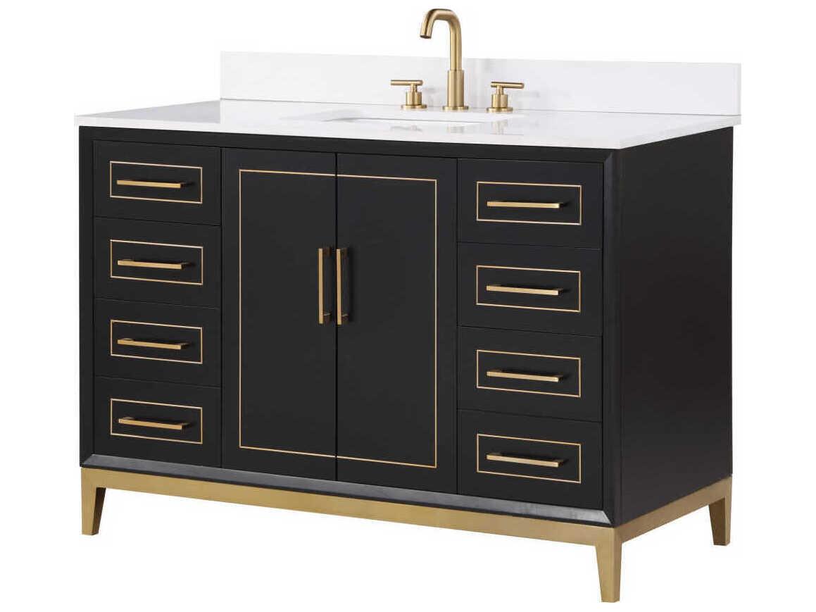 BEMMA Gracie 48" Midnight Black Vanity