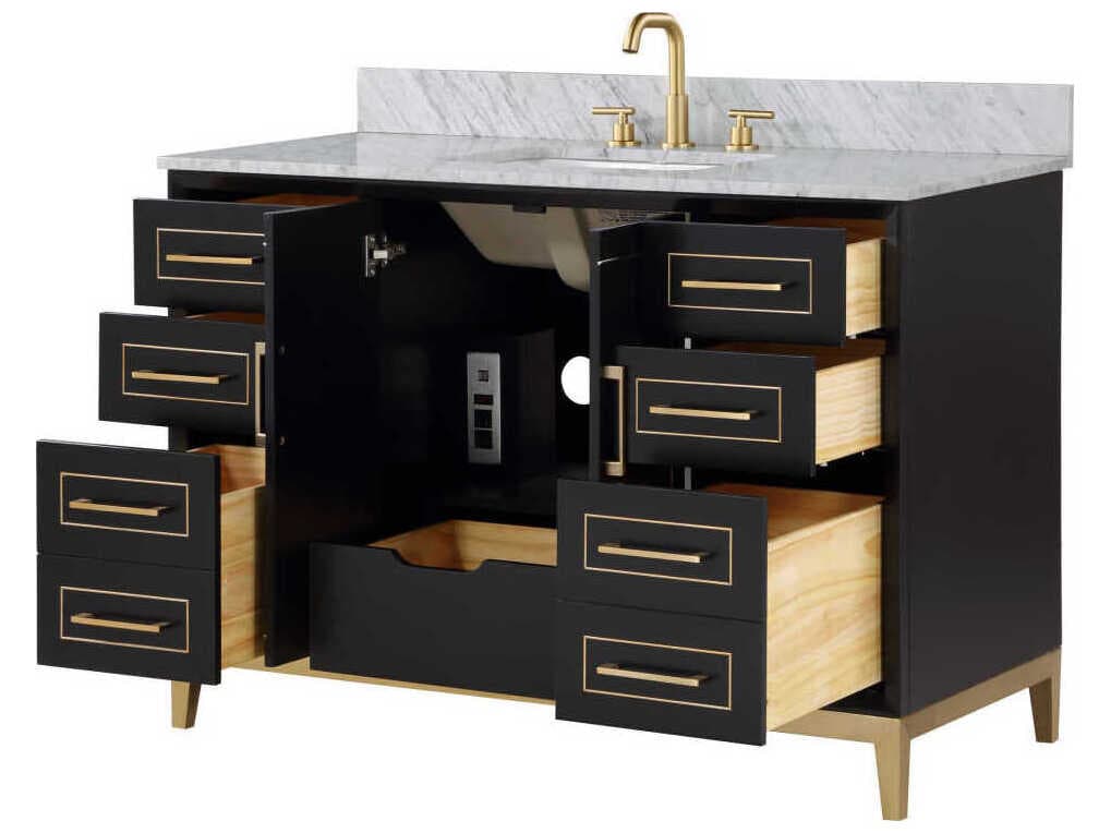 BEMMA Gracie 48" Midnight Black Vanity