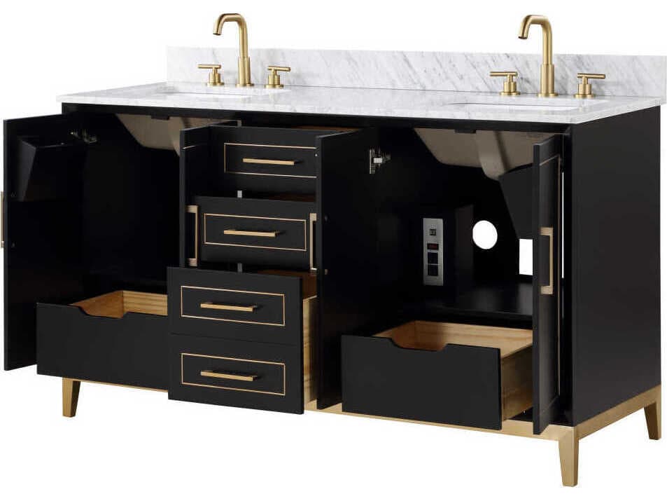BEMMA Gracie 60" Midnight Black Vanity