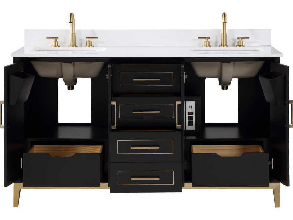 BEMMA Gracie 60" Midnight Black Vanity