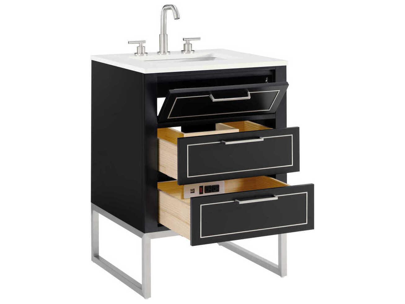 BEMMA Markham 24" Midnight Black Brushed Nickel Vanity