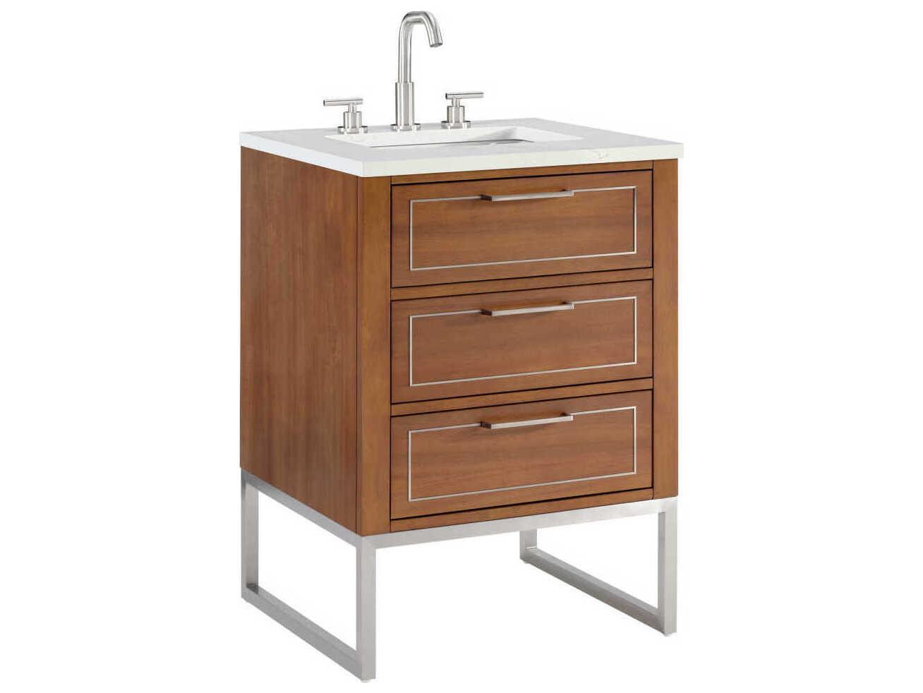 BEMMA Markham 24" Walnut Brushed Nickel Vanity