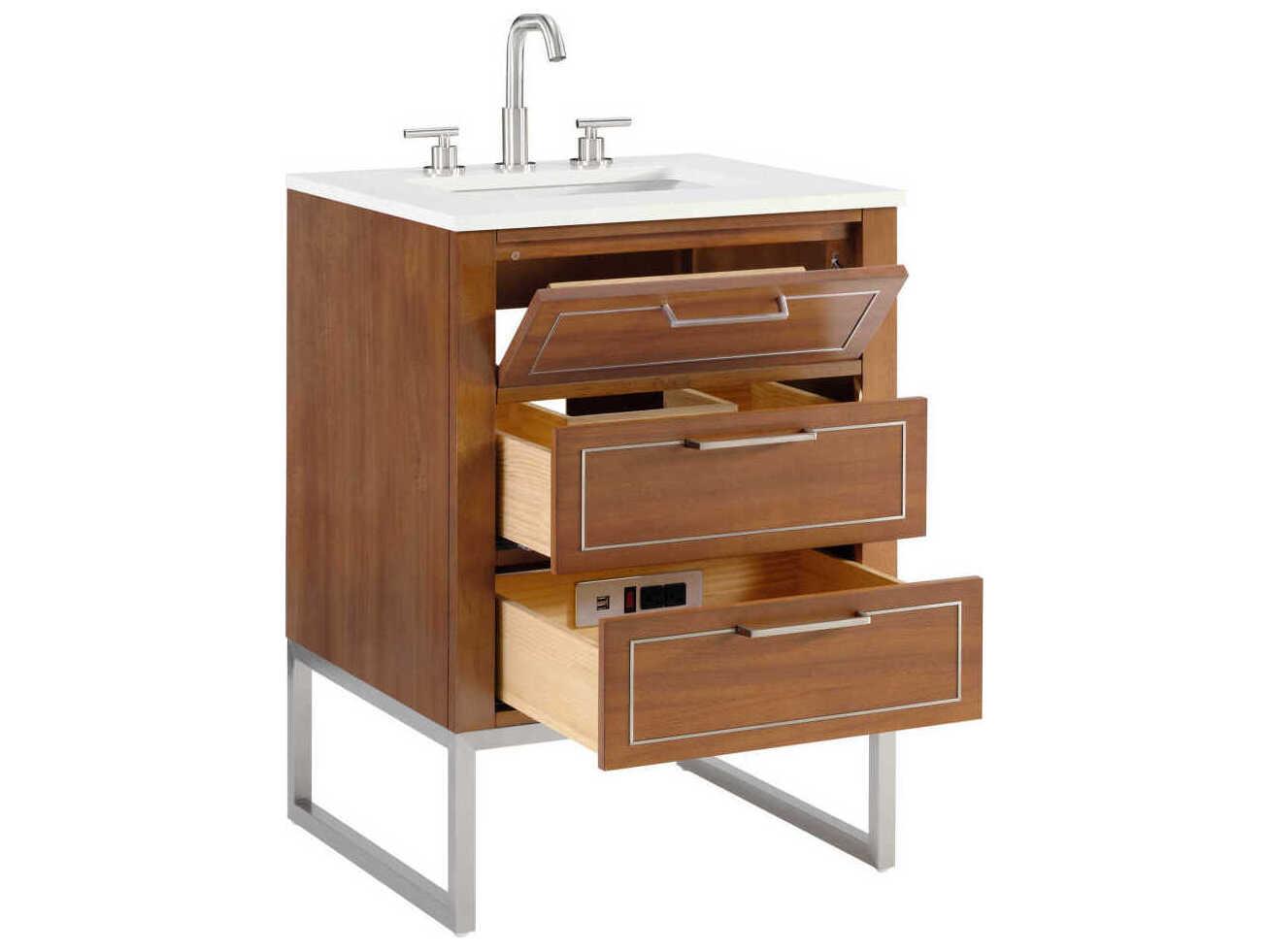 BEMMA Markham 24" Walnut Brushed Nickel Vanity