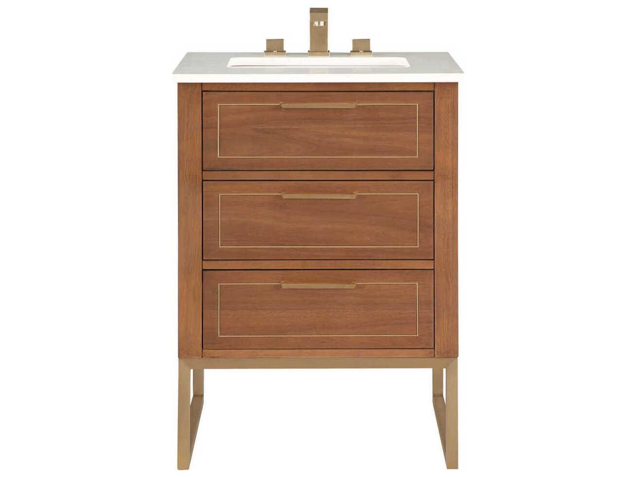 BEMMA Markham 24" Walnut Satin Brass Vanity