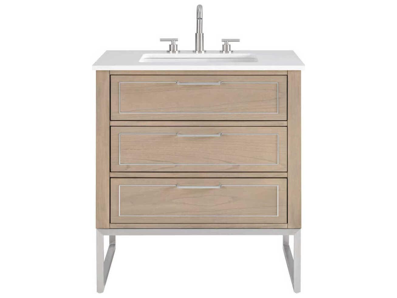 BEMMA Markham 30" Cashmere Grey Brushed Nickel Vanity