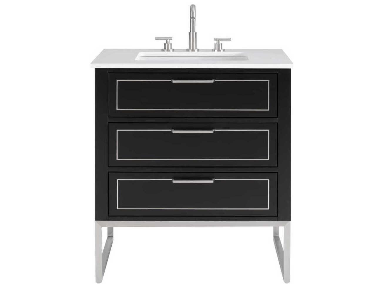 BEMMA Markham 30" Midnight Black Brushed Nickel Vanity
