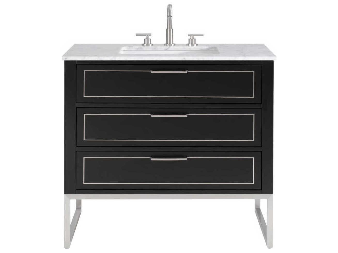BEMMA Markham 36" Midnight Black Brushed Nickel Vanity