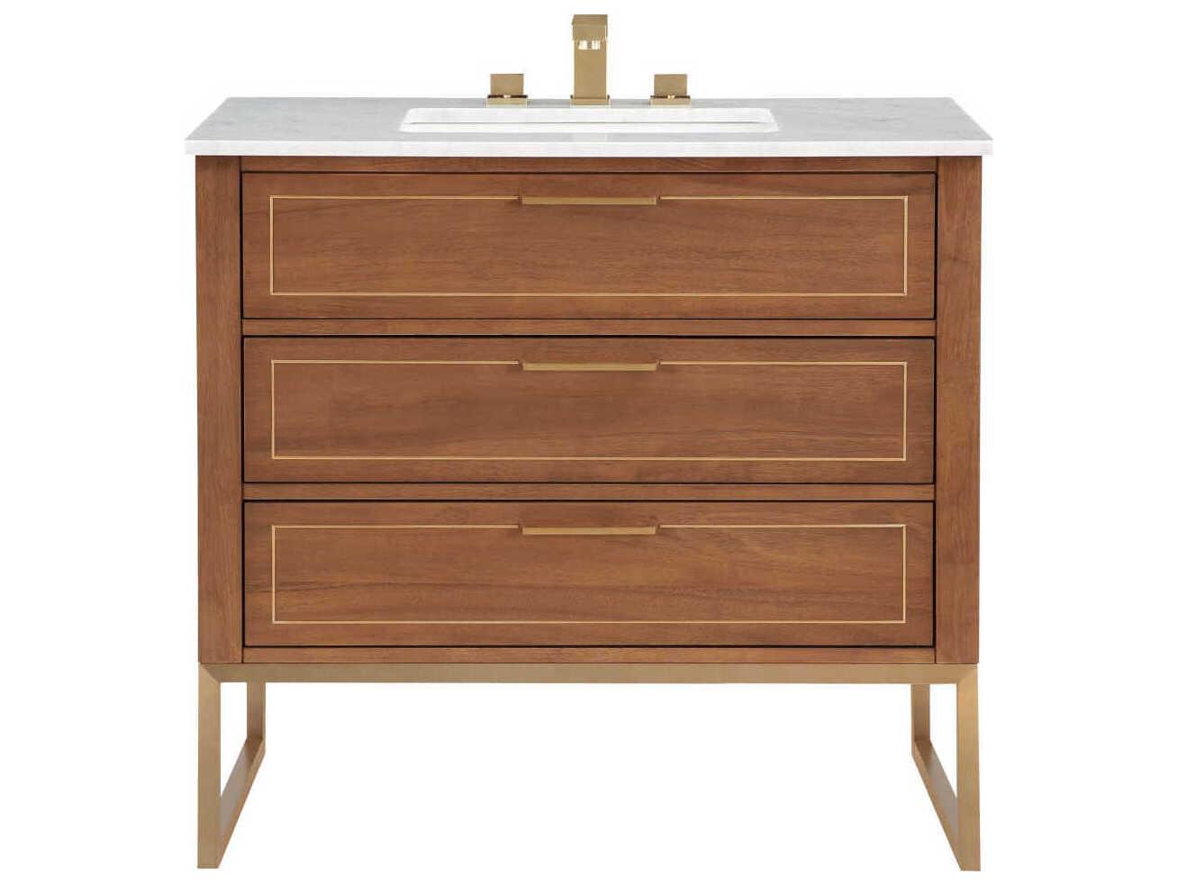 BEMMA Markham 36" Walnut Satin Brass Vanity