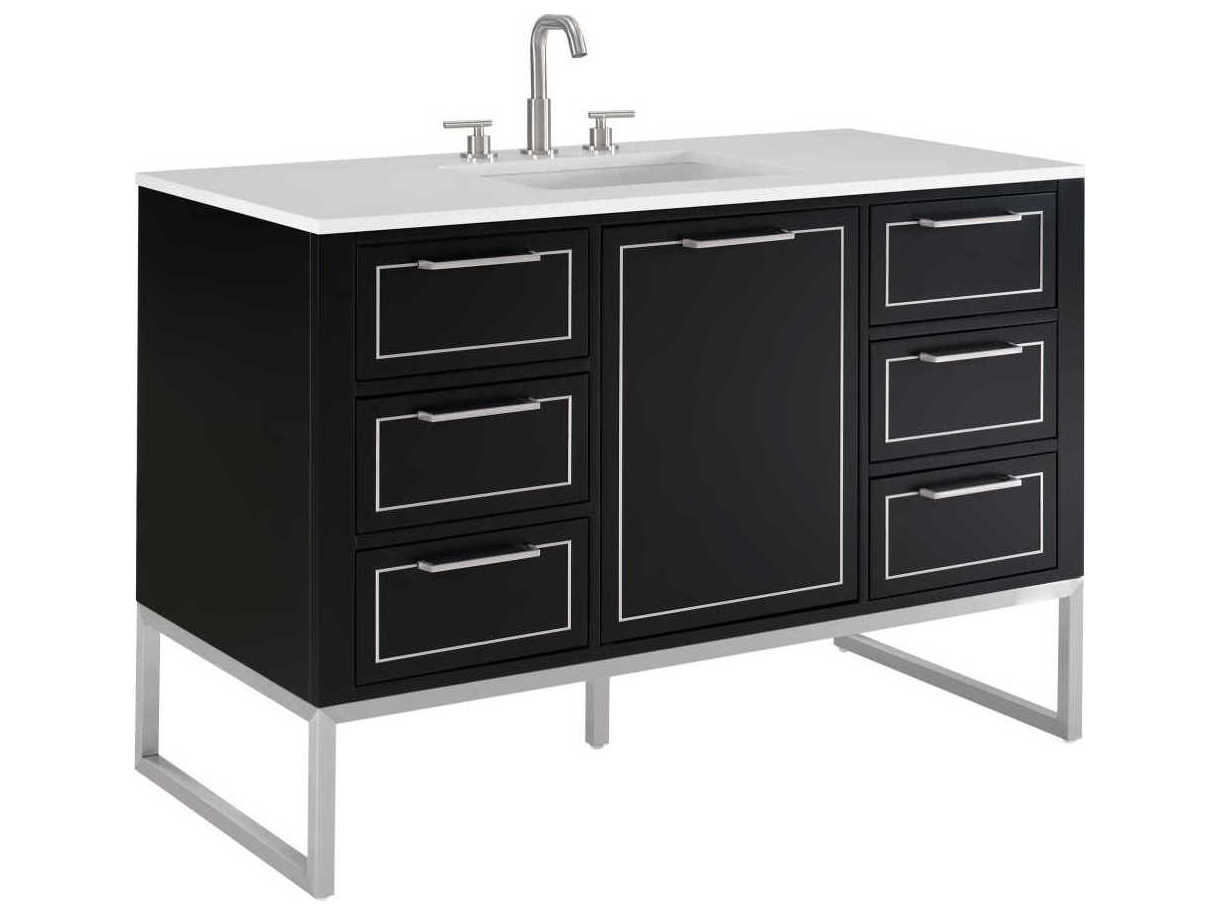BEMMA Markham 48" Midnight Black Brushed Nickel Vanity
