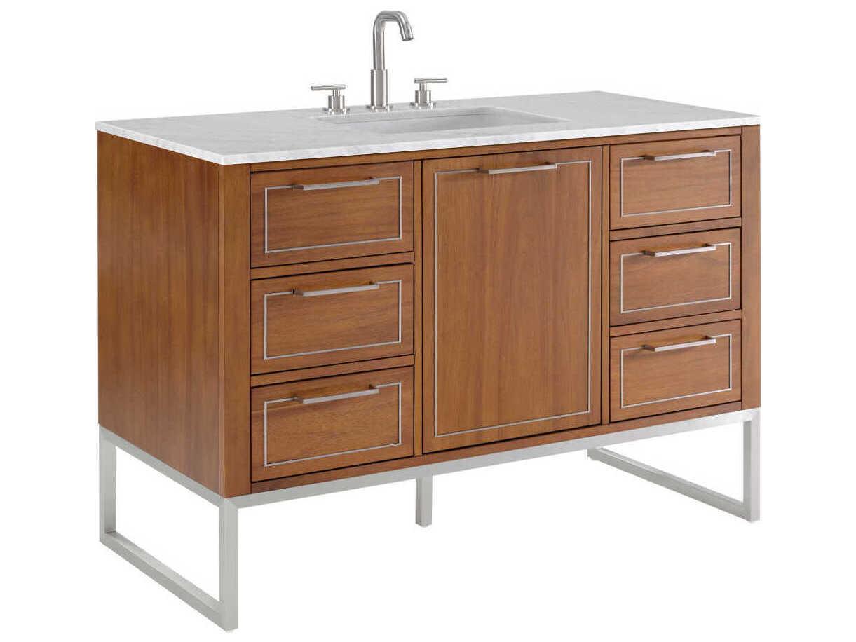 BEMMA Markham 48" Walnut Brushed Nickel Vanity