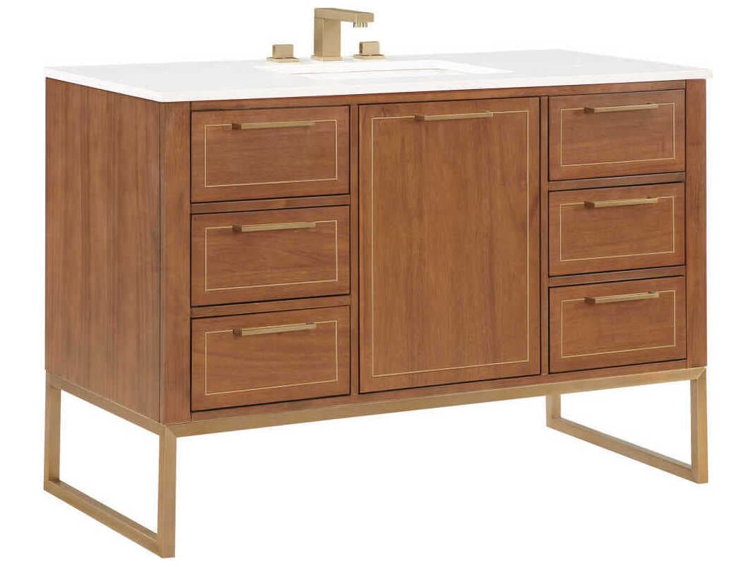 BEMMA Markham 48" Walnut Satin Brass Vanity