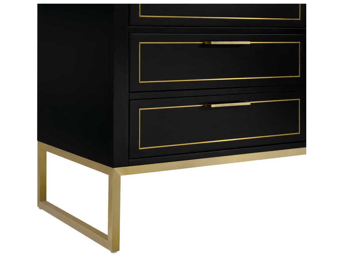 BEMMA Markham 60" Midnight Black Satin Brass Vanity