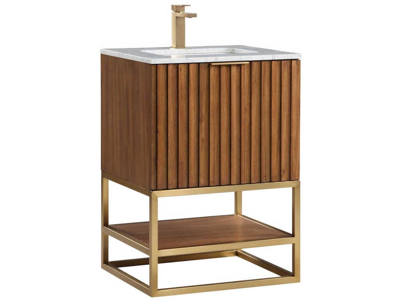BEMMA Terra 24" Walnut Satin Brass Vanity