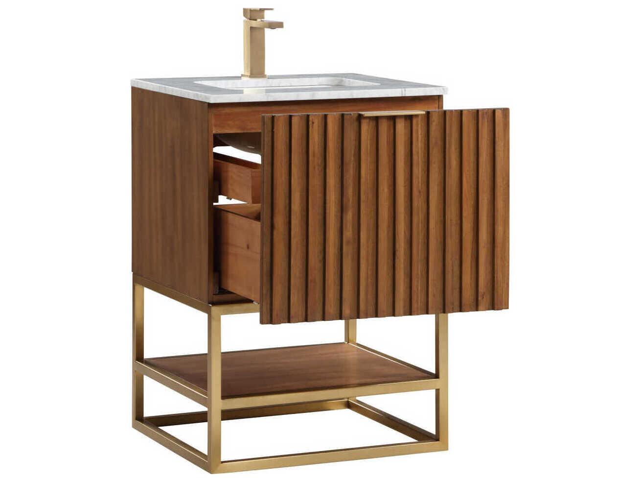 BEMMA Terra 24" Walnut Satin Brass Vanity