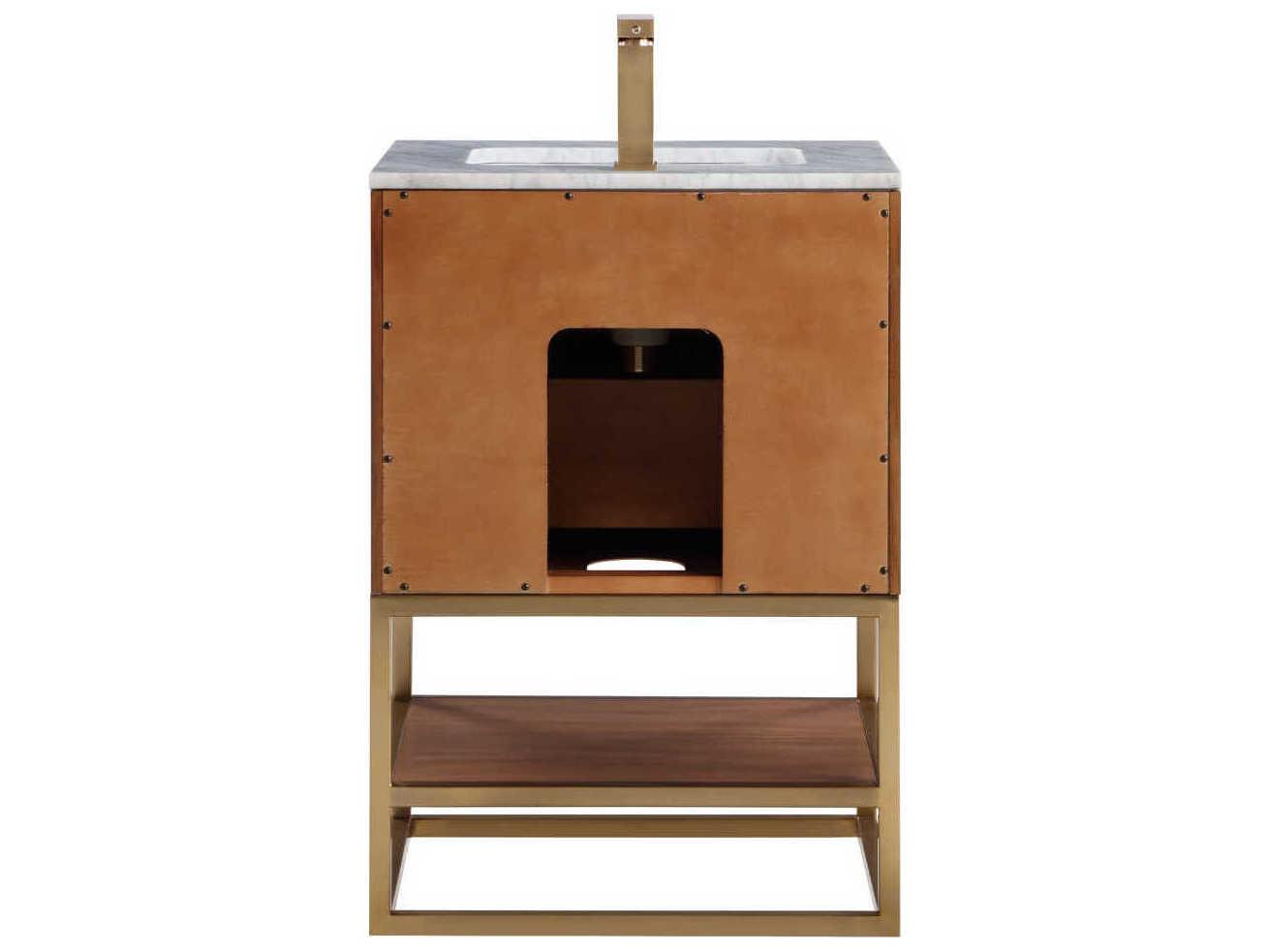 BEMMA Terra 24" Walnut Satin Brass Vanity