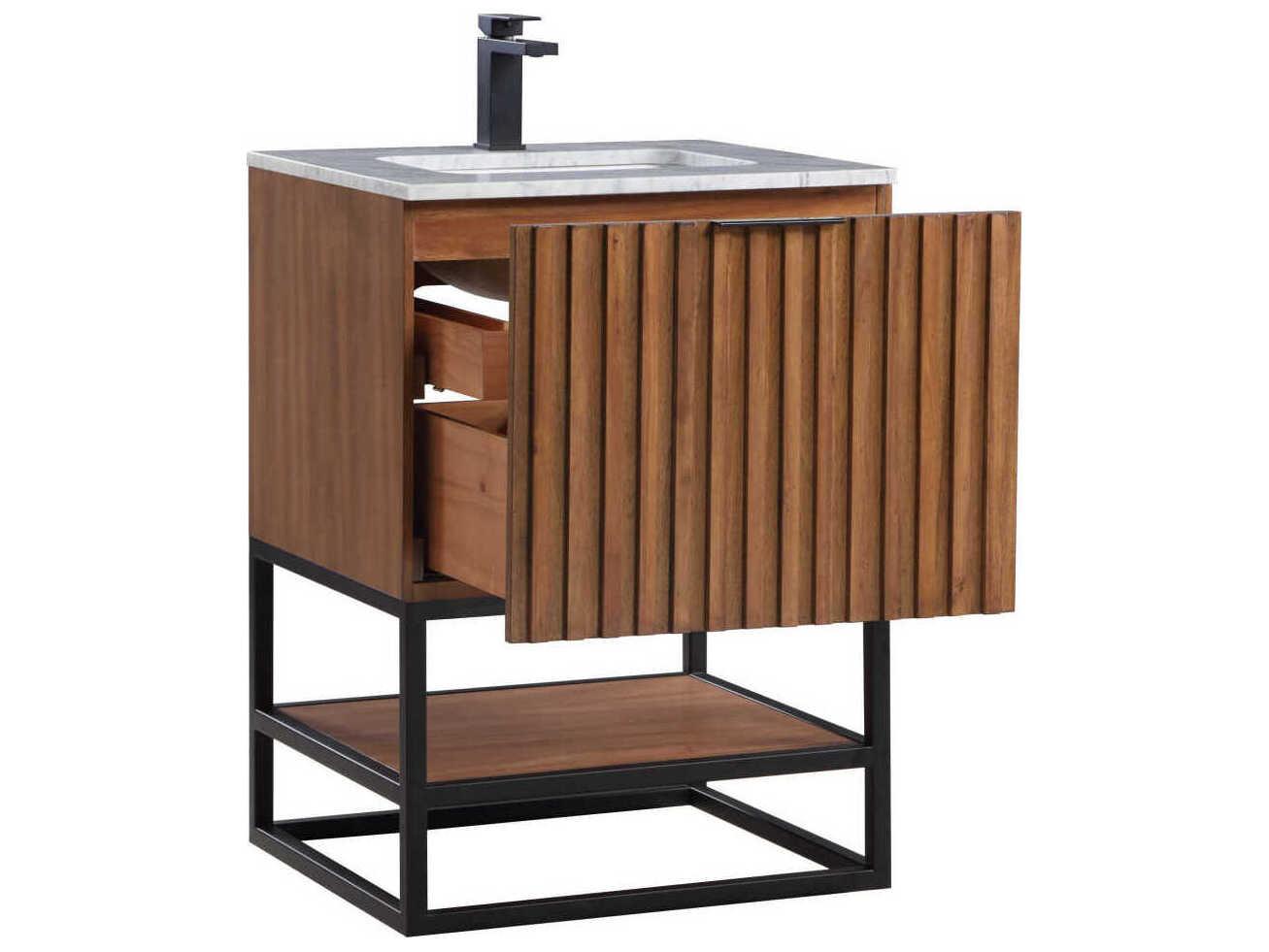 BEMMA Terra 24" Walnut Matte Black Vanity