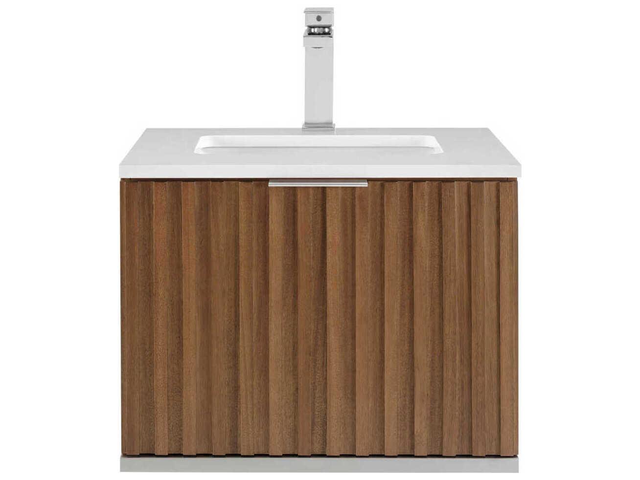 BEMMA Terra 24" Walnut Brushed Nickel Vanity